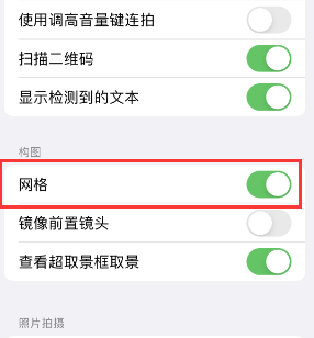 喀左苹果手机维修网点分享iPhone如何开启九宫格构图功能 